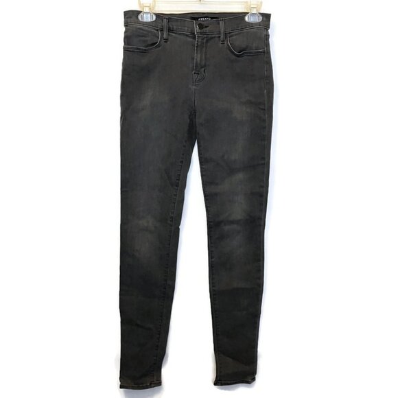 J Brand Womens Jeans Size 27 Super Skinny Night Bird Grey Mid Rise - Picture 1 of 5